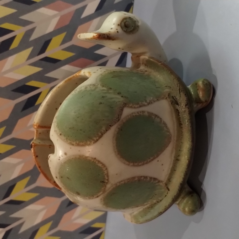Turtle figurine - vintage tape dispenser